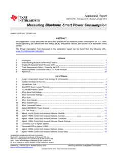 Measuring Bluetooth Smart Power Consumption