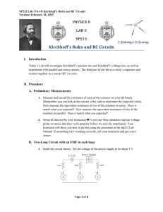 Kirchhoff`s Rules and RC Circuits