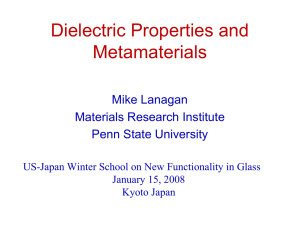 Dielectric Properties and Metamaterials