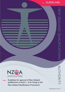 Version 5: June 2008 New Zealand Qualifications Authority