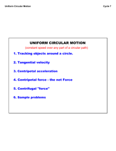 UNIFORM CIRCULAR MOTION