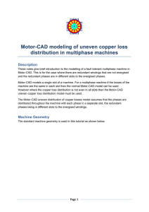 Motor-CAD modeling of uneven copper loss