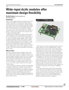 Wide-input dc/dc modules offer maximum design flexibility