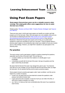 Using Past Papers