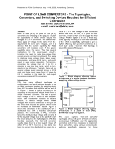 POINT OF LOAD CONVERTERS - The Topologies