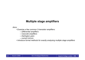 Multiple stage amplifiers