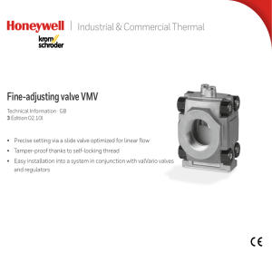 Fine-adjusting valve VMV