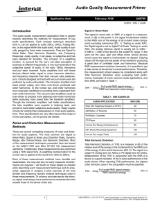 AN9789: Audio Quality Measurement Primer