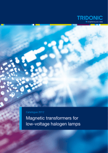 Magnetic transformers for low-voltage halogen lamps