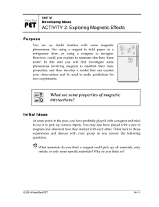 ACTIVITY 2: Exploring Magnetic Effects