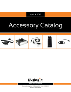 Accessory Catalog - EF Johnson Technologies
