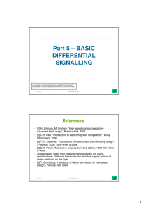 Part 5 – BASIC DIFFERENTIAL SIGNALLING