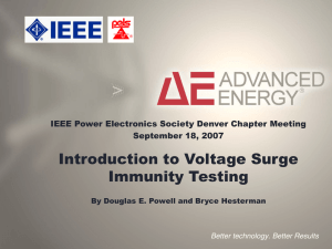 Introduction to Voltage Surge Immunity Testing