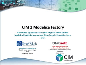 CIM 2 Modelica Factory