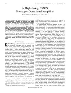 A high-swing CMOS telescopic operational amplifier