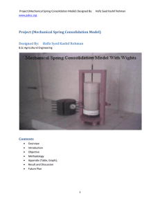 Project (Mechanical Spring Consolidation Model) Contents