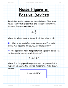 Noise Figure of Passive Devices
