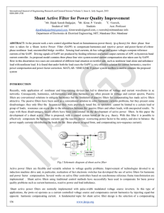 Shunt Active Filter for Power Quality Improvement