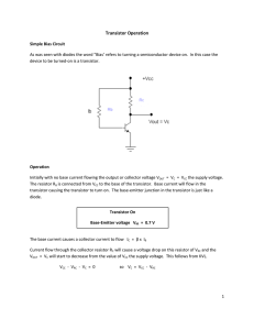 Basic Transistor operation.