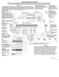 MODEL XR6 WIRING DIAGRAM Refer to the XR6 Installation Guide