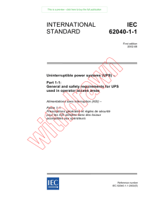 international standard iec 62040-1-1