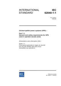 INTERNATIONAL STANDARD IEC 62040-1-1