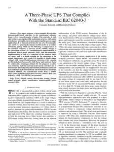 A Three-Phase UPS That Complies With the Standard IEC 62040-3