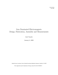 Iron Dominated Electromagnets Design, Fabrication, Assembly and