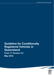 Guideline for conditionally registered vehicles, form 17