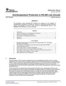 Overtemperature Protection in RS-485 Line