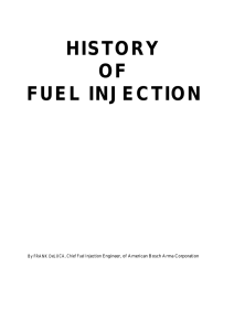HISTORY OF FUEL INJECTION