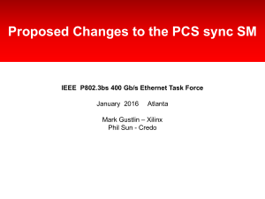 Comments #5 and 68: Proposed Changes to the PCS Sync SM