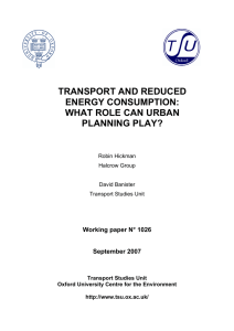 transport and reduced energy consumption