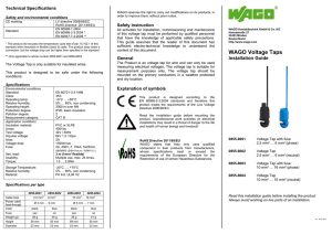 WAGO Voltage Taps