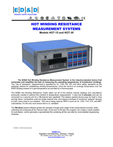HOT WINDING RESISTANCE MEASUREMENT SYSTEMS