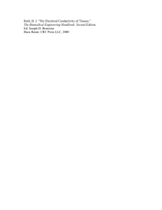 Chapter 10 - The Electrical Conductivity of Tissues