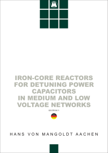 iron-core reactors for detuning power capacitors in medium and low