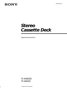 Stereo Cassette Deck