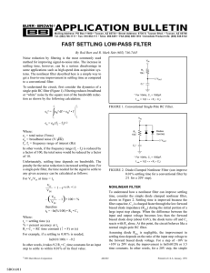 Fast Settling Low-Pass Filter