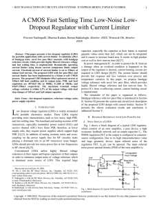 A CMOS Fast Settling Time Low-Noise Low- Dropout