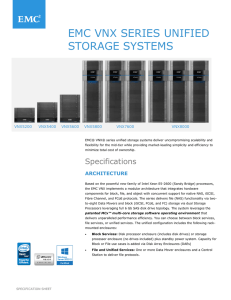 EMC VNX Series Unified Storage Systems Specification Sheet