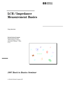 LCR / Impedance Measurement Basics