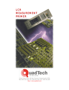 lcr measurement primer - Component Engineering Consultants