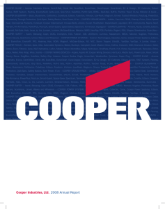 cooper industries, ltd. 2008 Annual Report - Corporate-ir