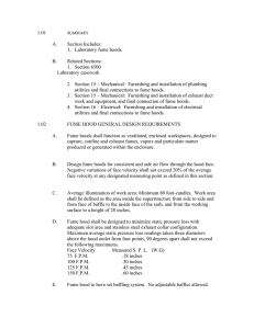 1. Laboratory fume hoods. B. Related Sections