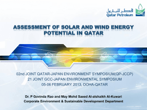 assessment of solar and wind energy potential in qatar