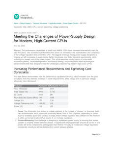 Meeting the Challenges of Power-Supply Design for Modern, High