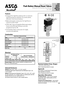 ASCO Series 327 Push Button Manual Reset Catalog