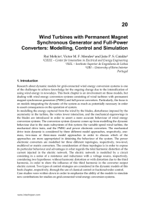 Wind Turbines with Permanent Magnet Synchronous Generator and