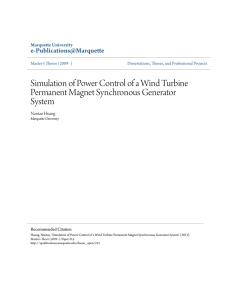 Simulation of Power Control of a Wind Turbine Permanent Magnet